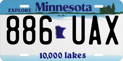 MN license plate 886UAX