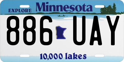 MN license plate 886UAY