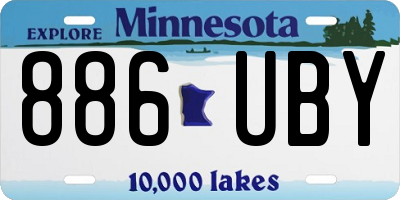 MN license plate 886UBY