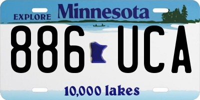 MN license plate 886UCA