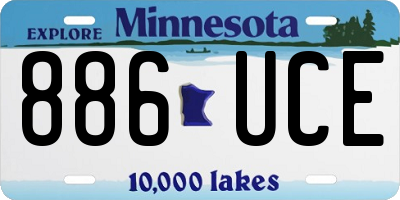 MN license plate 886UCE