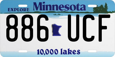 MN license plate 886UCF