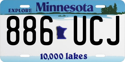 MN license plate 886UCJ