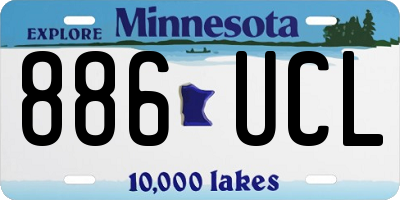 MN license plate 886UCL