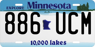 MN license plate 886UCM