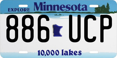 MN license plate 886UCP