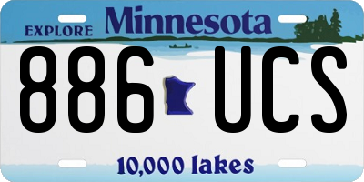 MN license plate 886UCS