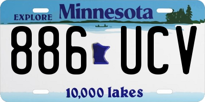 MN license plate 886UCV