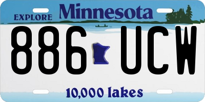 MN license plate 886UCW