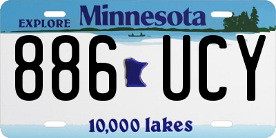 MN license plate 886UCY