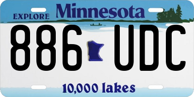 MN license plate 886UDC