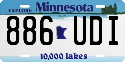 MN license plate 886UDI