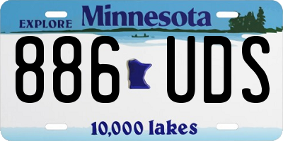 MN license plate 886UDS