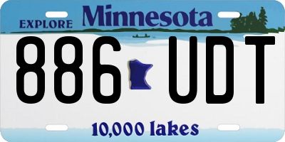 MN license plate 886UDT