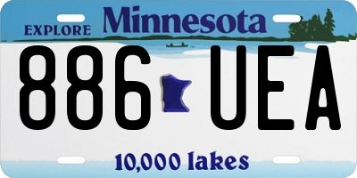 MN license plate 886UEA