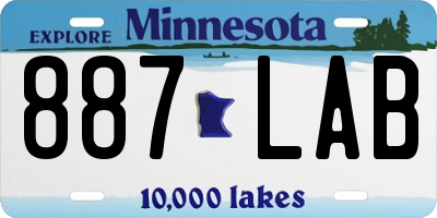 MN license plate 887LAB