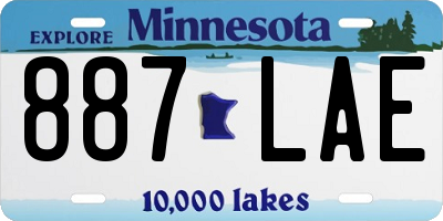 MN license plate 887LAE