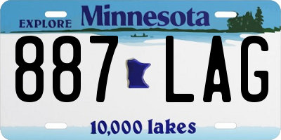 MN license plate 887LAG