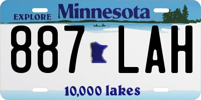 MN license plate 887LAH