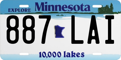 MN license plate 887LAI