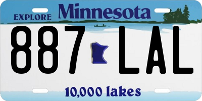 MN license plate 887LAL