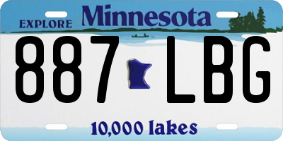 MN license plate 887LBG