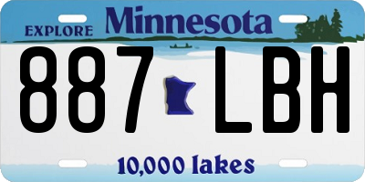 MN license plate 887LBH