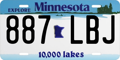 MN license plate 887LBJ