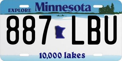 MN license plate 887LBU