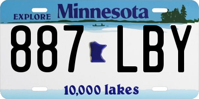 MN license plate 887LBY