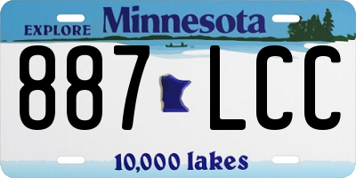 MN license plate 887LCC