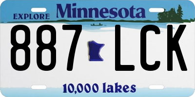 MN license plate 887LCK