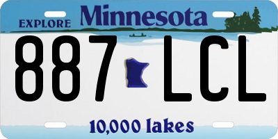 MN license plate 887LCL
