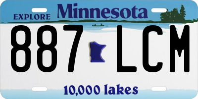 MN license plate 887LCM