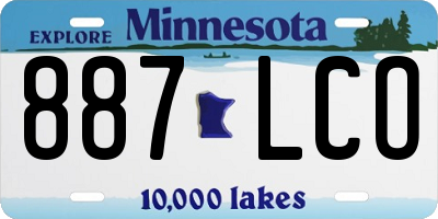 MN license plate 887LCO
