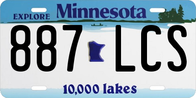 MN license plate 887LCS