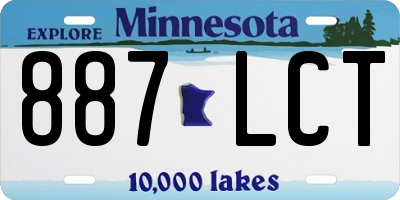 MN license plate 887LCT