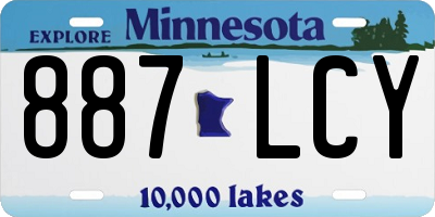 MN license plate 887LCY