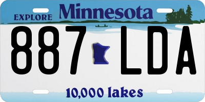 MN license plate 887LDA