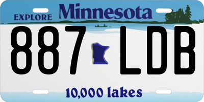 MN license plate 887LDB