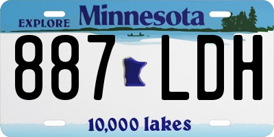 MN license plate 887LDH