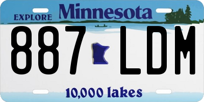 MN license plate 887LDM