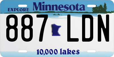 MN license plate 887LDN