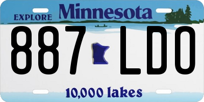 MN license plate 887LDO