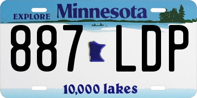 MN license plate 887LDP