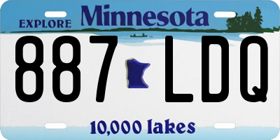 MN license plate 887LDQ