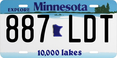 MN license plate 887LDT