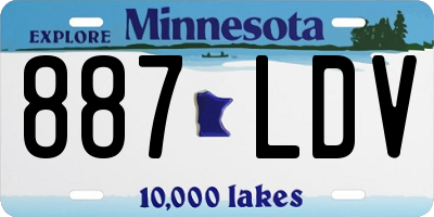 MN license plate 887LDV
