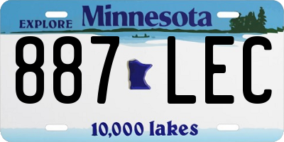 MN license plate 887LEC