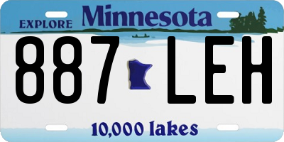 MN license plate 887LEH